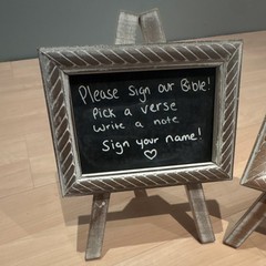 Wedding Direction Signs Set of 2 Rustic Wood Chalk Board Easel