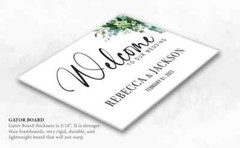 Custom Wedding Welcome Sign Green Flores Flower Outdoor Indoor Sign For Gift
