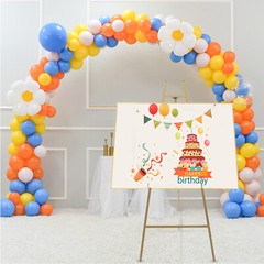 Tall Steel Pipe Portable Floor Easel Stand for Decorative Display Gold Wedding