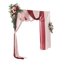 Artificial Wedding Arch Flower Kit Artificial Flower Arrangements With Drapes