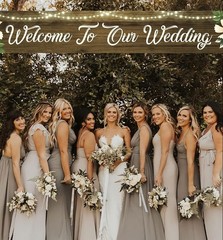 Welcome to Our Wedding Large Banner Beginning Rustic Reception Decorations