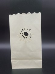 50 SUNBURST Luminary Bags – White for Parties Luaus Beach Luminaria