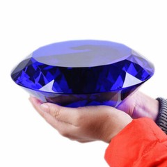 200mm Huge Blue Crystal Diamond Paperweight Wedding Centerpieces Gifts