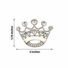 2 in Metal Rhinestones Crown Brooch Chair SASH PIN Party Events Decorations