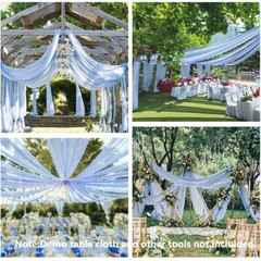 10 PCS Wedding Decoration Ceiling Venue Hanging Chiffon Multiple colors New