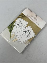 Simplicity Wedding Fan Kit 24ct DIY Printable Personalized w/ Handles & Bows