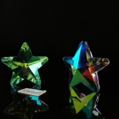 10PC 29mm Star ABcolor Crystal Prism Pendant Bead SunCatcher Charms Ornament DIY