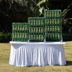 3 Green Boxwood Champagne Display Stand Party Events Decorations