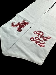 University of Alabama (AL) Cotton Wreath Sash (2 Logos) 30k Stitch