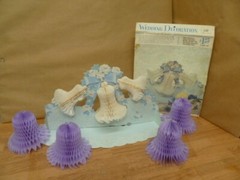 Vtg American Greetings Honeycomb Bells Cluster Tissue Wedding Table Decoration +