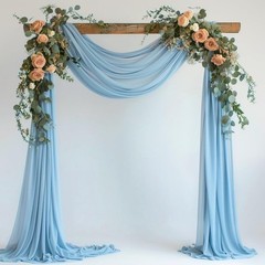 White Sheer Wedding Arch Draping Fabric Backdrop Party Ceremony Decoration New