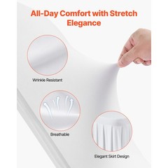 Uimoso 30PCS White Stretch Spandex Chair Covers for Wedding, Parties, and Dining