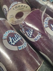 25Yd Vintage Topper Tulle Net Ribbon Elderberry/Plum Wine Wedding Netting 6″