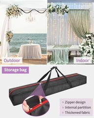 10×10 Pipe and Drape Stand Kit, Heavy Duty Backdrop Stand 10ftx10ft Silver