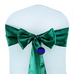 100 EMERALD Satin Chair Sashes Bows Wedding Party Banquet Events DIY Decoration