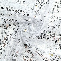 7.5 ft SILVER Metallic Sequin Round Backdrop STAND COVER Party Events