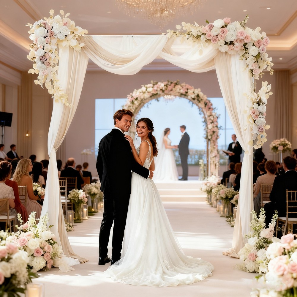 5-Piece Decorative Artificial Flowers Artificial Floral Wedding Arch Flower Kit