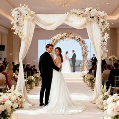 5-Piece Decorative Artificial Flowers Artificial Floral Wedding Arch Flower Kit