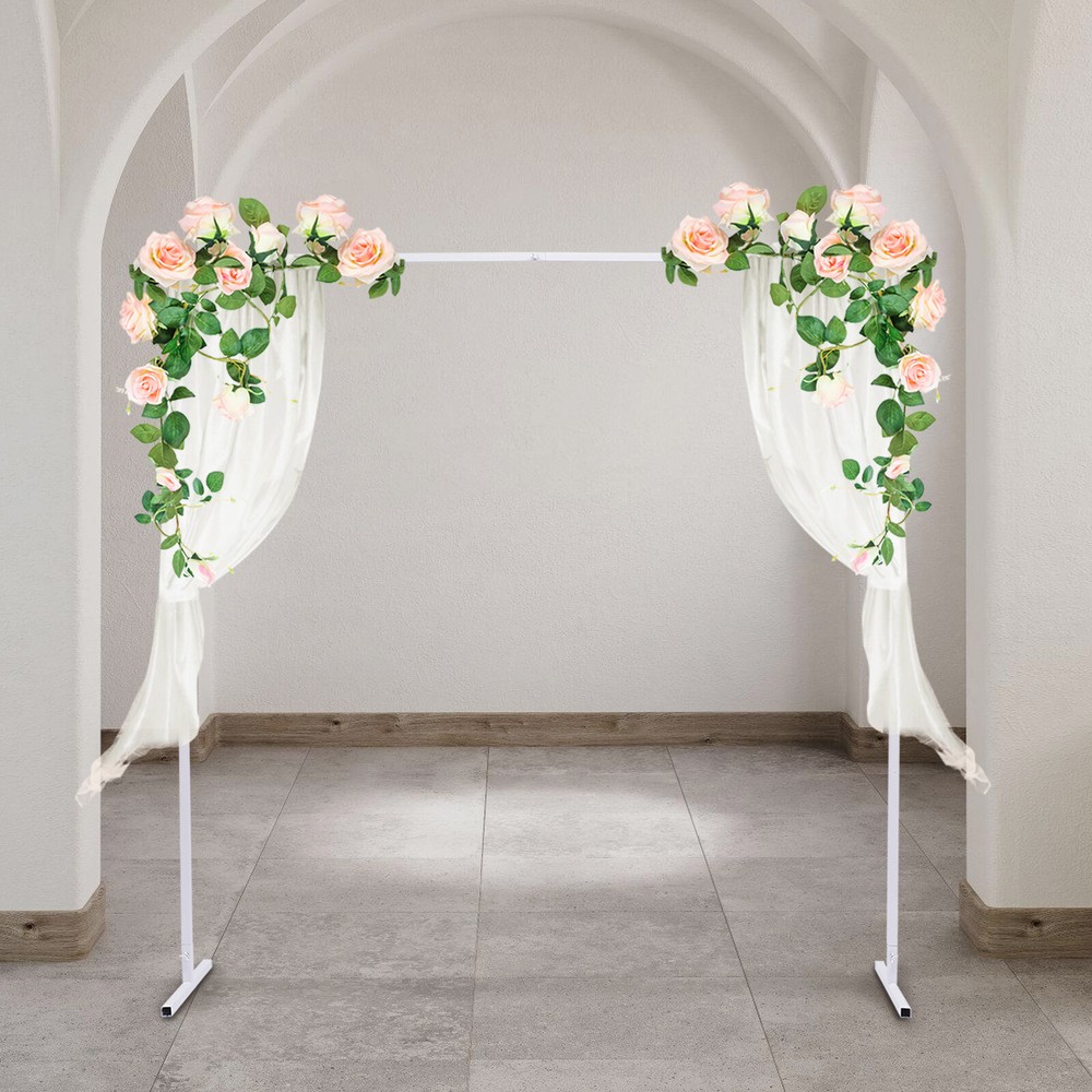 Square Arch Backdrop 2m × 2m White Galvanized Iron Wedding Party Stand