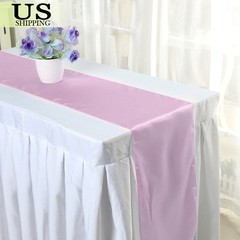 5 Pcs Satin Table Runner Wedding Banquet Decoration Tablecloth Party (12″X108″)