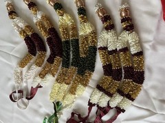Artificial silk garlands. Lot of 6 .