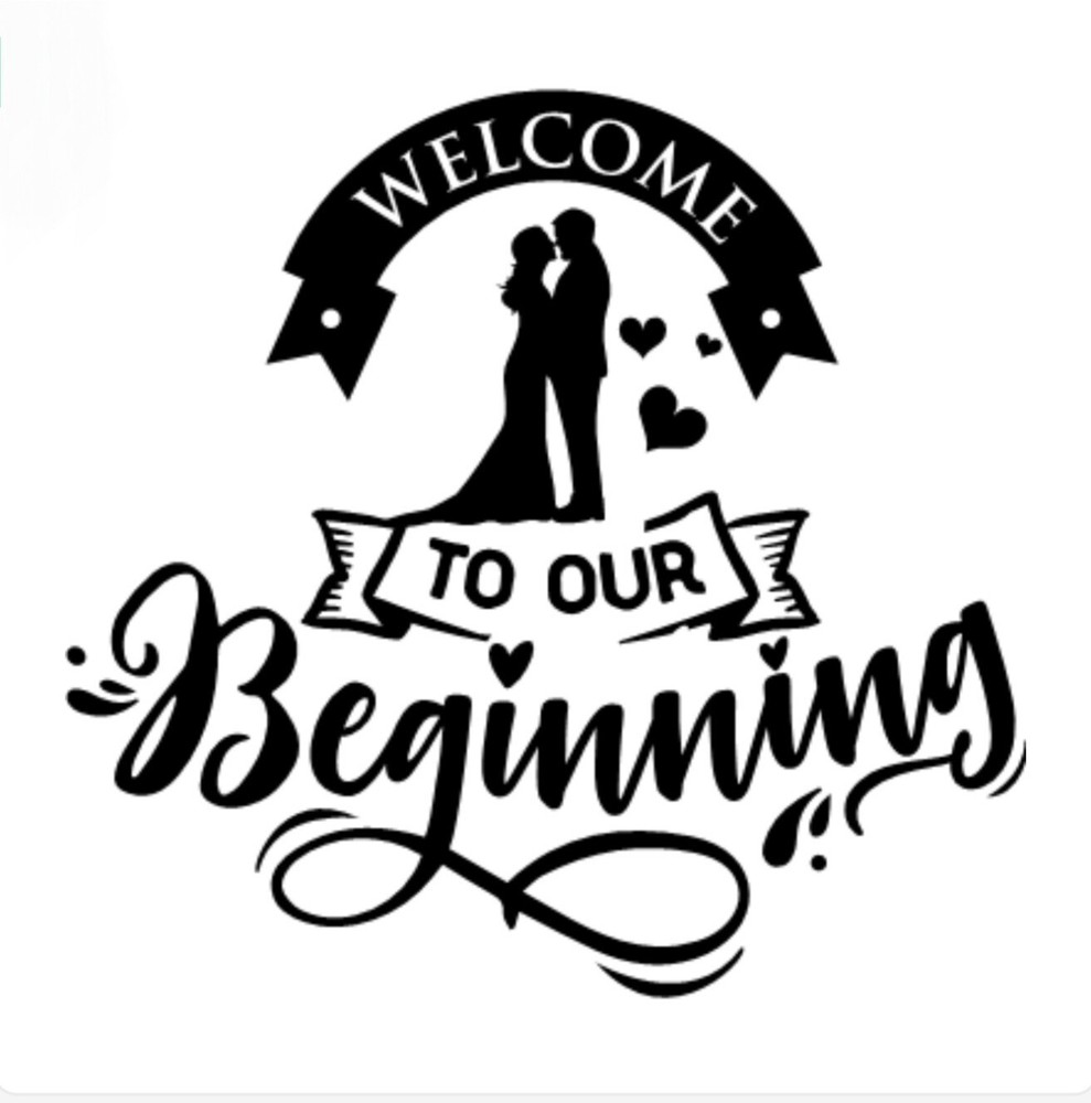 Vinyl Diy Wedding Decoration Diy Sign Welcome To Our Beginning