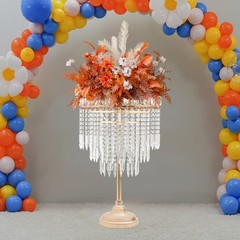 Flower Stand 40*70cm Wedding Flower Stand Round Tabletop Centerpieces Stand Gold