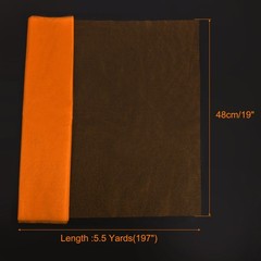 19″ by 5.5 Yard Tulle Fabric Backdrop Curtains for Decor Wedding, Orange