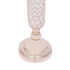 2Pcs 20.86in Gold Trumpet Crystal Wedding Flower Decoration Vase For Anniversary