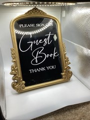 Wedding Guest Book Mirror Sign, Please Sign Our Guest Book Thank You