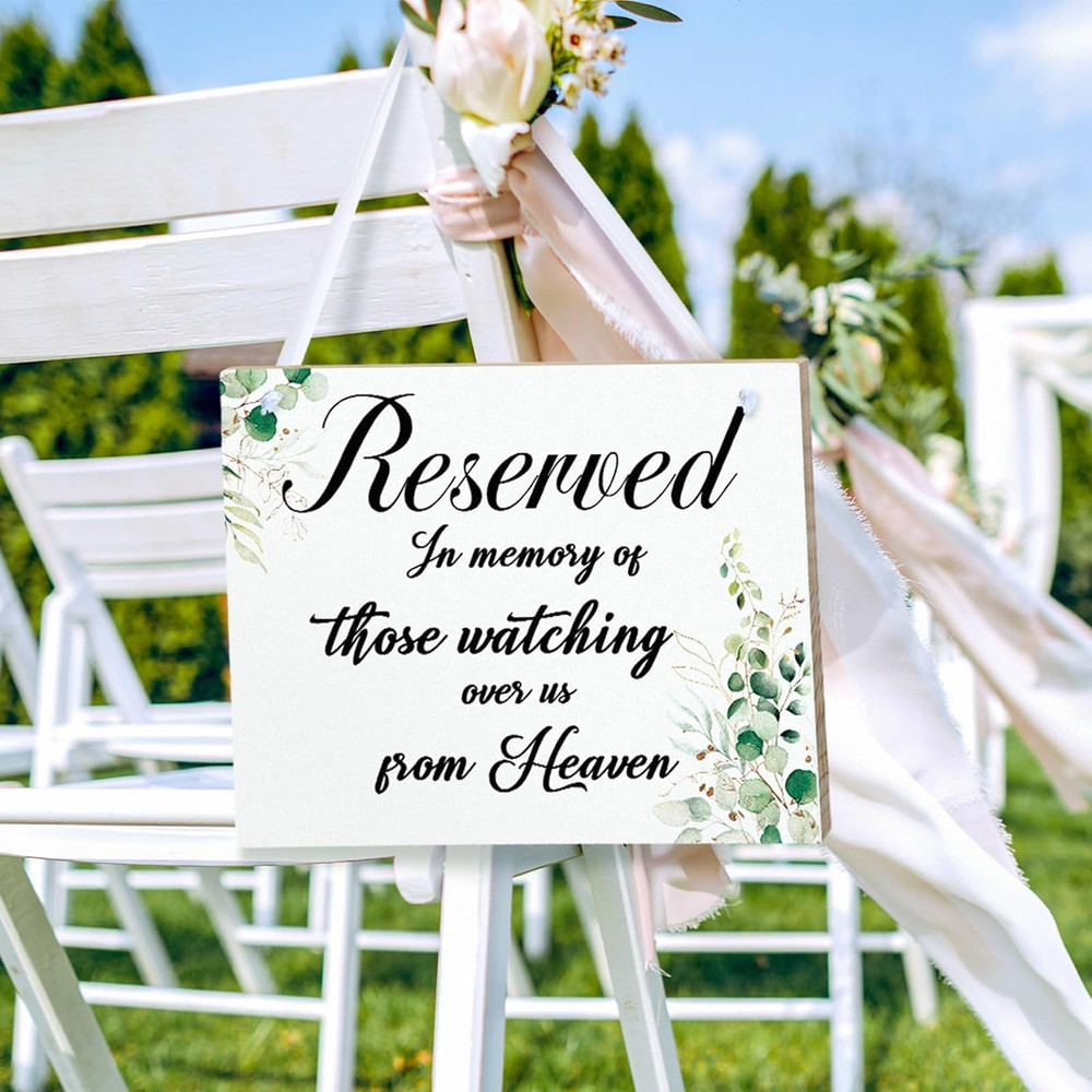 Reserved Signs for Wedding Wood in Loving Memory Wedding Sign in Memory of Paren