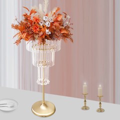 Gold Flower Stand, Wedding Flower Stand, 4 Tier Floor Standing, Countertop Mount