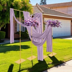 4 PCS Adjustable Height Wedding Backdrop Metal Stands With 35*25cm Base