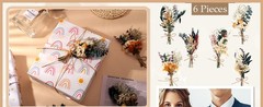 Fuyp Mini Boho Dried Flower Bouquet Set of 6 Natural Dried Flowers Small