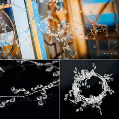 1.5M DIY Acrylic Crystal Beads Curtain Garland Branch String Party Wedding Decor