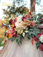 9FT Wedding Arch Flower Garland, Handmade Wedding Table Decorations,Head Table F