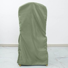 100 pcs Eucalyptus Green POLYESTER BANQUET CHAIR COVERS Wedding Reception Party
