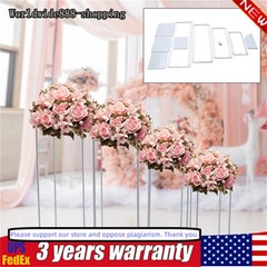 4x Metal Flower Rack Vase Stand Prop Geometric Column Wedding Party Decor 4-Size