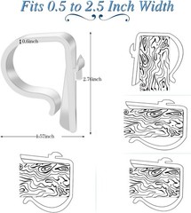 24 Pieces Church Pew Clips Heavy Duty Plastic Hook Chair Wedding Ceremony