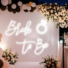 Large Bride to Be Neon Sign with Dimmer for Bridal Shower & Bachelorette Party