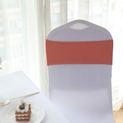 10 Terracotta Spandex STRETCHABLE CHAIR SASHES Wedding Party Decorations SALE