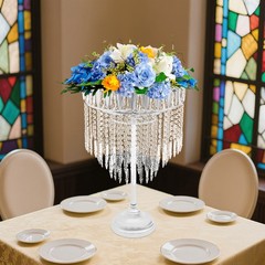 Silver Flower Stand, 40*70cm Wedding Flower Stand, Round Centerpieces Stand NEW
