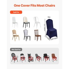 Uimoso 50PCS Navy Blue Spandex Chair Covers for Events and Parties