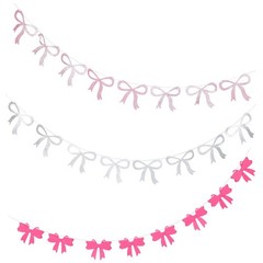 1 Set Felt Bow Garland Banner for Wedding Bridal Shower Mothers Day Decor