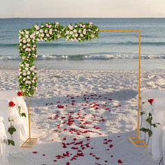 94 In. X 94 In. Adjustable Metal Iron Wedding Backdrop Stand Party Event Flower