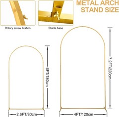 Versatile Metal Balloon Arch Stand – 7.2FT & 6FT, Easy Setup for Elegant Events