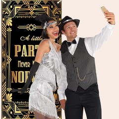 Avezano Roaring 20s Party Decorations Roaring 20s Door Cover Banner 1920s Par…