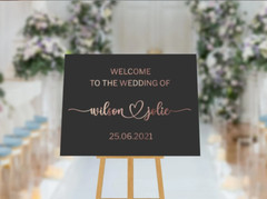 Acrylic 3D Welcome Wedding Horizontal Signage – Style 2
