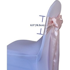 Blush Pink Satin Chair Sashes 50pcs Wedding Party Bows Decorations Reusable New
