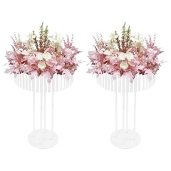2 Pcs Wedding Flower Stand Clear Flower Holder Acrylic Wedding Flower Stand